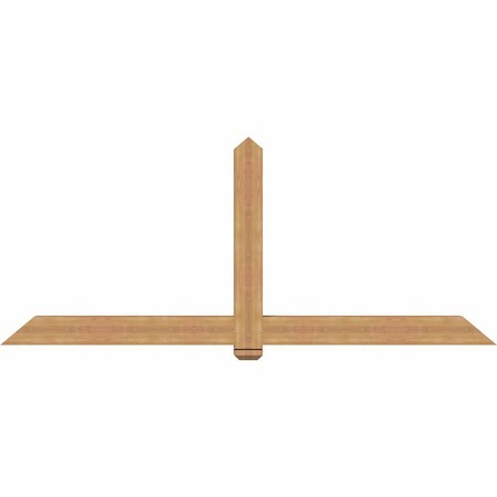 Ekena Millwork Eugene Smooth Timber Gable Bracket, Western Red Cedar, 96"W x 40"H x 5 1/2"D x 5 1/2"F, 10/12 Pitch GBW096X40X0606EUG00SWR